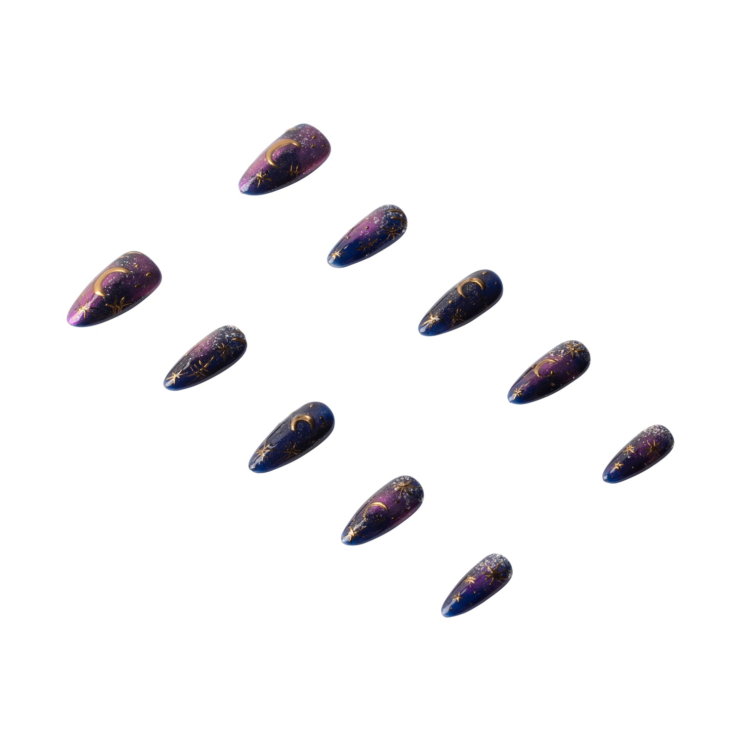 3H Luxury Handmade Press-on Nails - Moonlit Magic