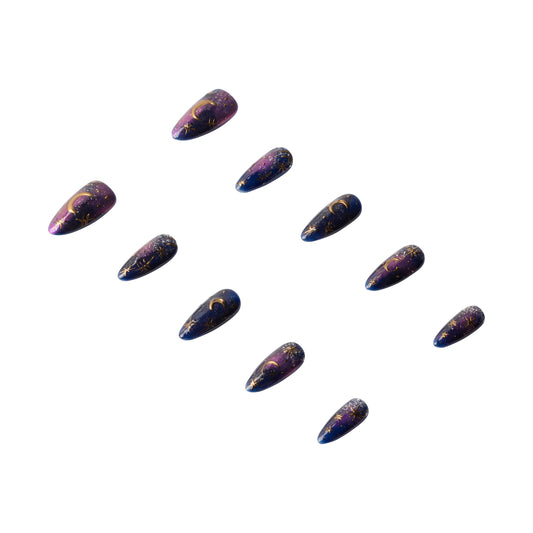 3H Luxury Handmade Press-on Nails - Moonlit Magic