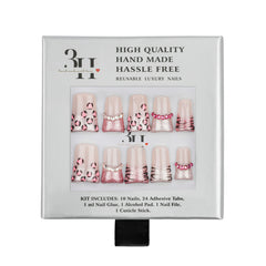 3H Nails luxury handmade press-on nails featuring Y2K duck design with vibrant colors and detailed nail art.