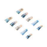 Handmade press-on nails by 3H Nails featuring Y2K duck drippy design in vibrant colors, display on a neutral background.