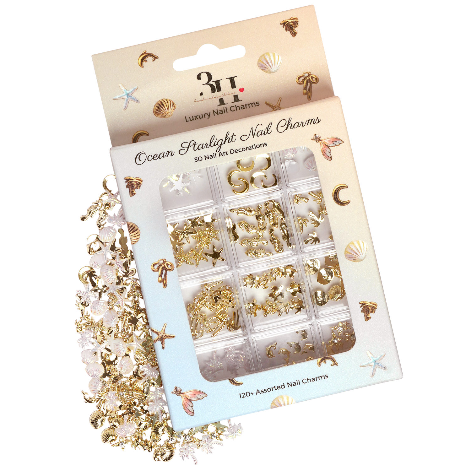 Ocean Starlight - 120+ Assorted Nail Charms