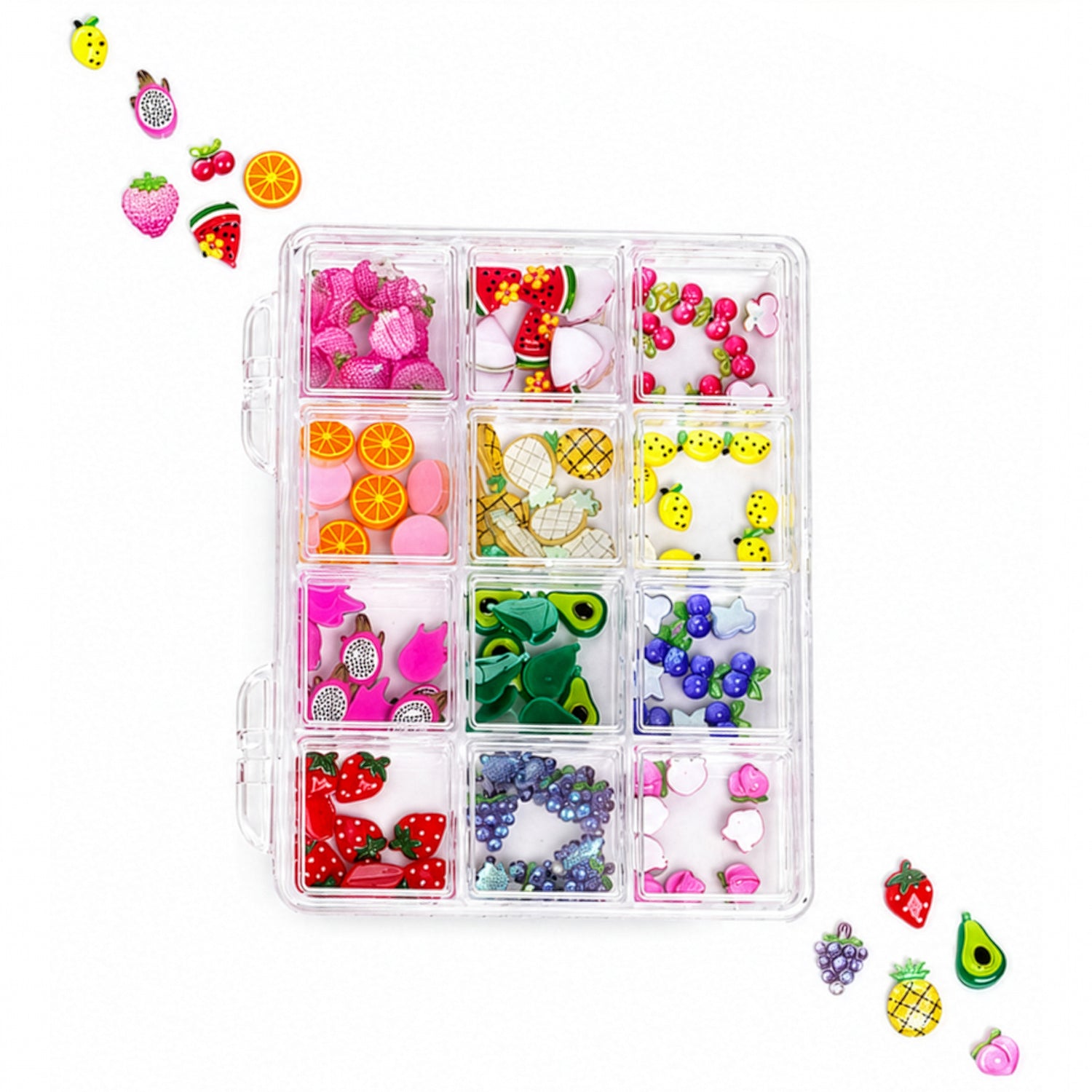 Juicy Fruit - 120+ Assorted Nail Charms