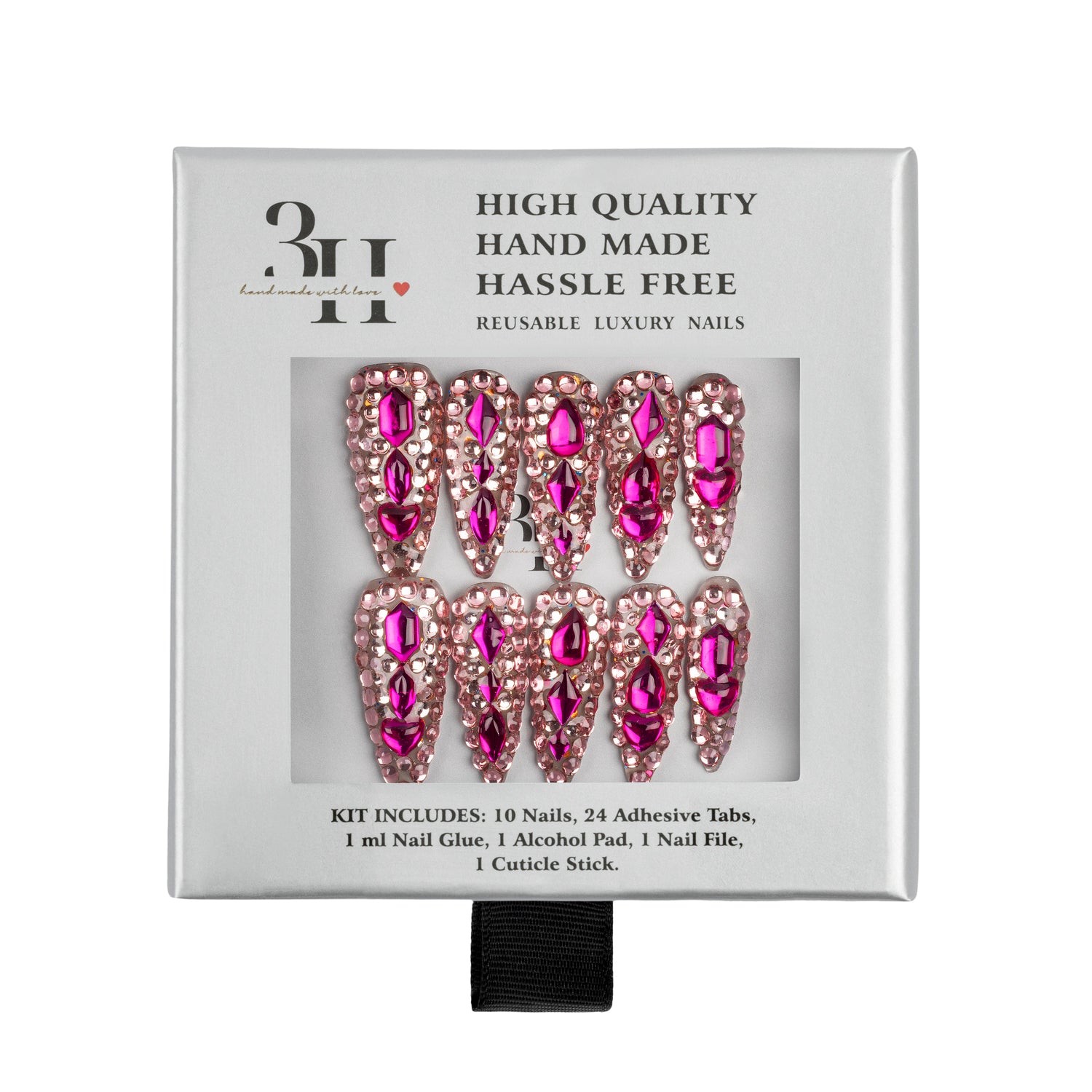 3H Luxury Handmade Press-on Nails - Diamond Diva - 3H Nails