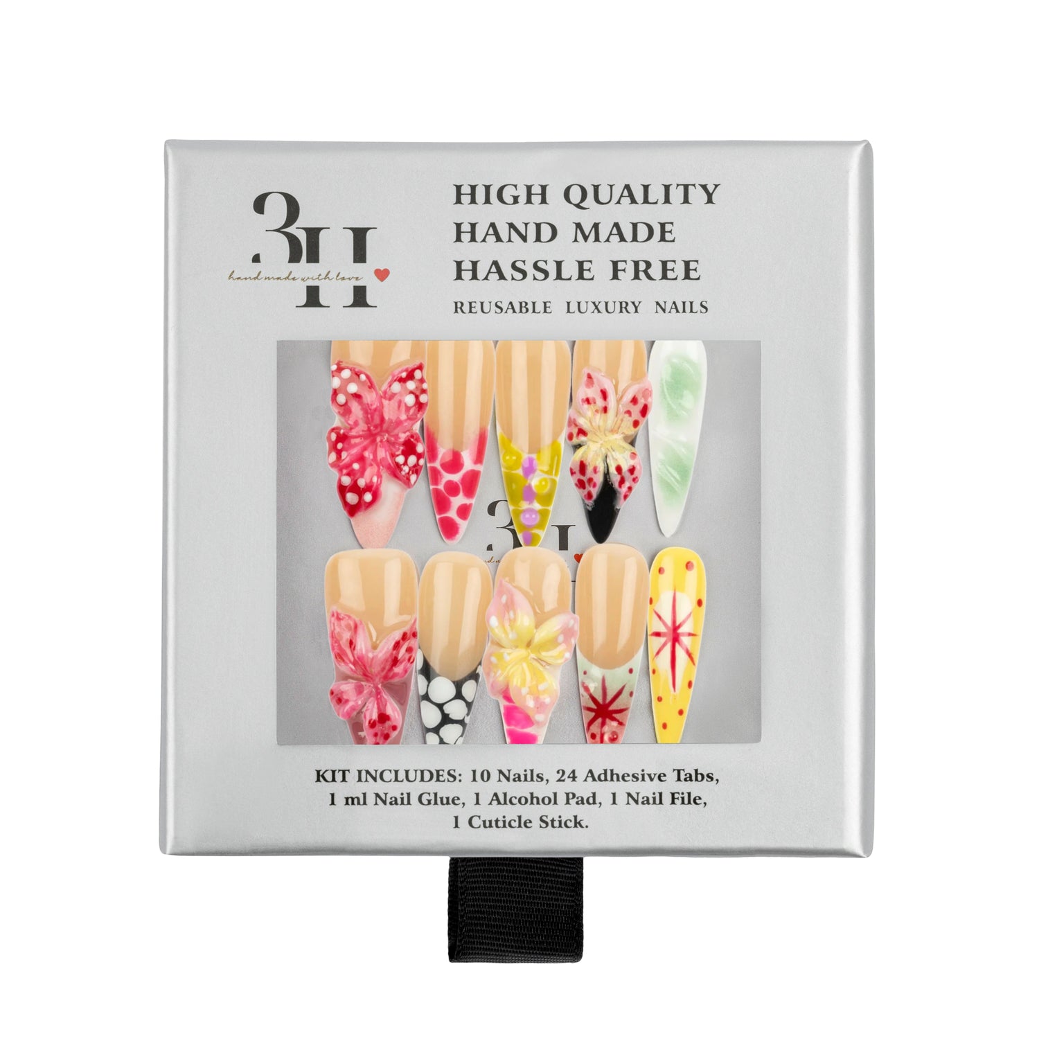 3H Luxury Handmade Press-on Nails - Garden Flutter