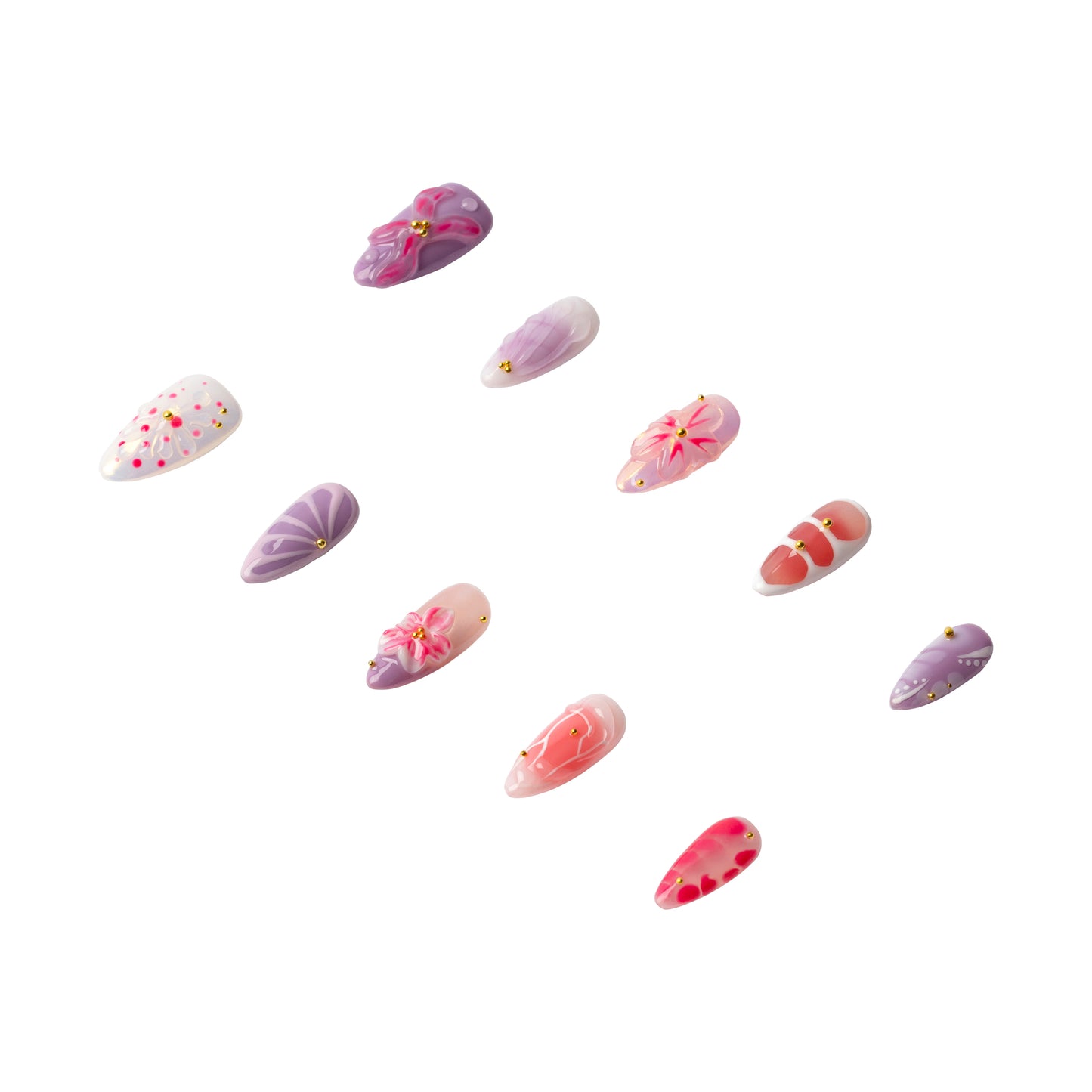 3H Luxury Handmade Press-on Nails - Lilac Dream