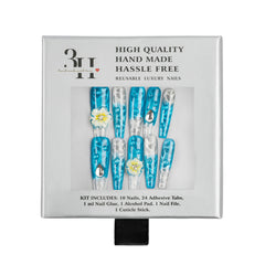 3H Luxury Handmade Press-on Nails - Paradise Flower - 3H Nails