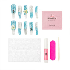 3H Luxury Handmade Press-on Nails - Paradise Flower - 3H Nails
