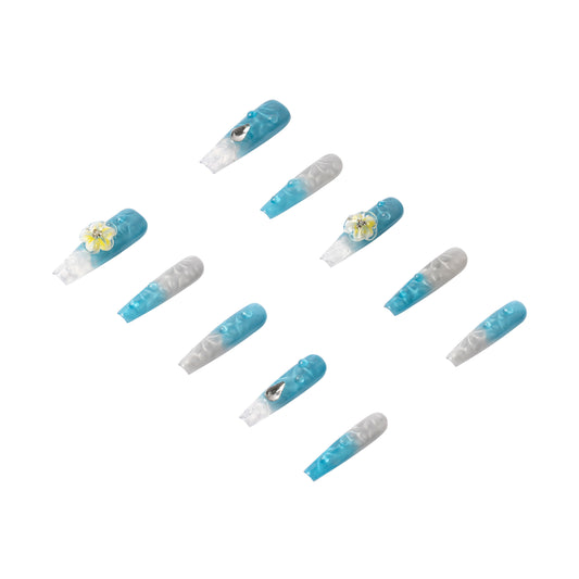 3H Luxury Handmade Press-on Nails - Paradise Flower