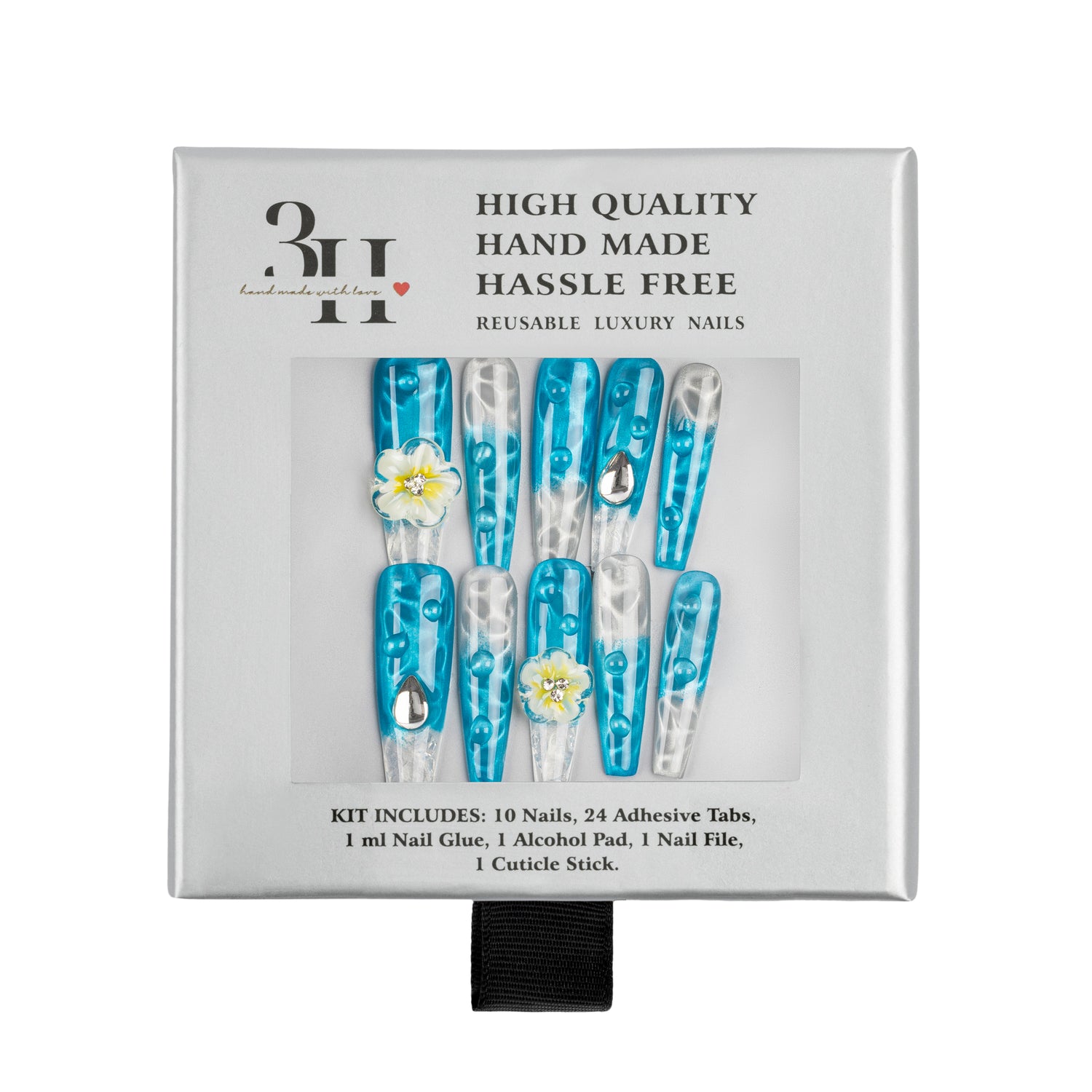 3H Luxury Handmade Press-on Nails - Paradise Flower