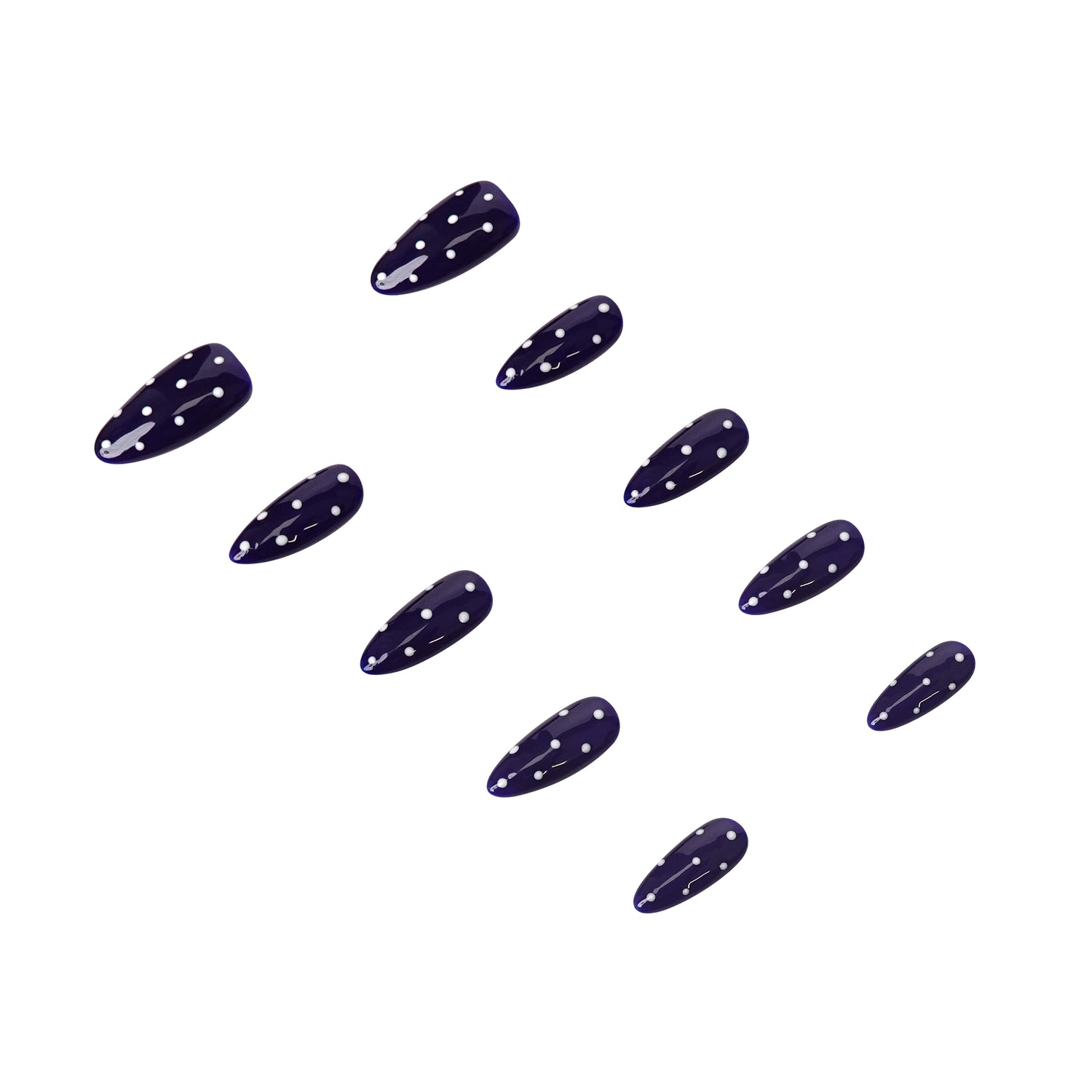 3H Nails luxury handmade press-on nails in Naughtical style, featuring a stylish design with a natural nail appearance.