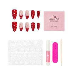 Set of 3H Nails Luxury Handmade Press-on Nails in Cheeky design, featuring stylish default nail tips with a chic appearance.