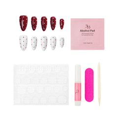 3H Nails luxury handmade press-on nails in Babe Watch design, featuring elegant, natural-looking nail tips with a stylish finish.