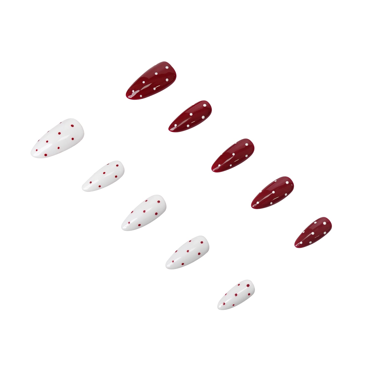 Three pairs of 3H Nails luxury handmade press-on nails in Babe Watch style, displayed on a neutral background.
