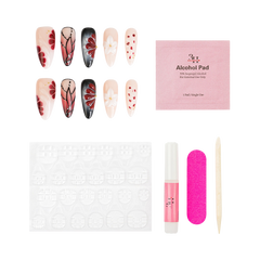 Berry Bloom - Long Almond Press-On Nails - 3H Nails