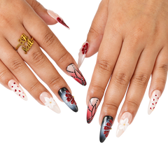Berry Bloom - Long Almond Press-On Nails - 3H Nails