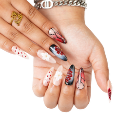 Berry Bloom - Long Almond Press-On Nails - 3H Nails