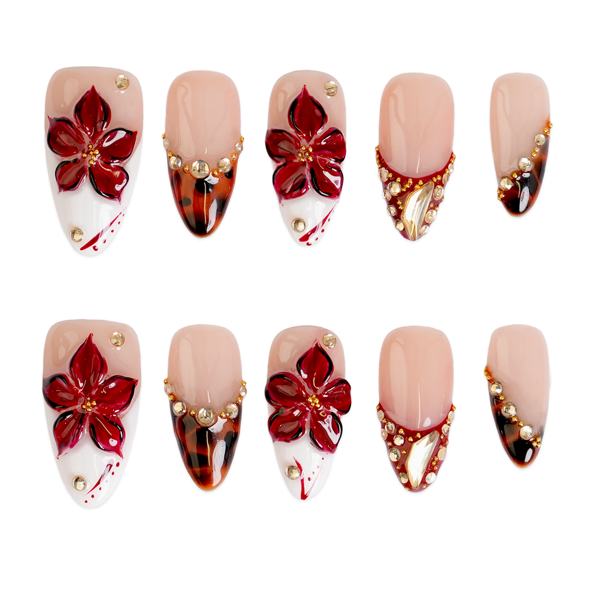 Chai - Medium Almond Press-On Nails - 3H Nails