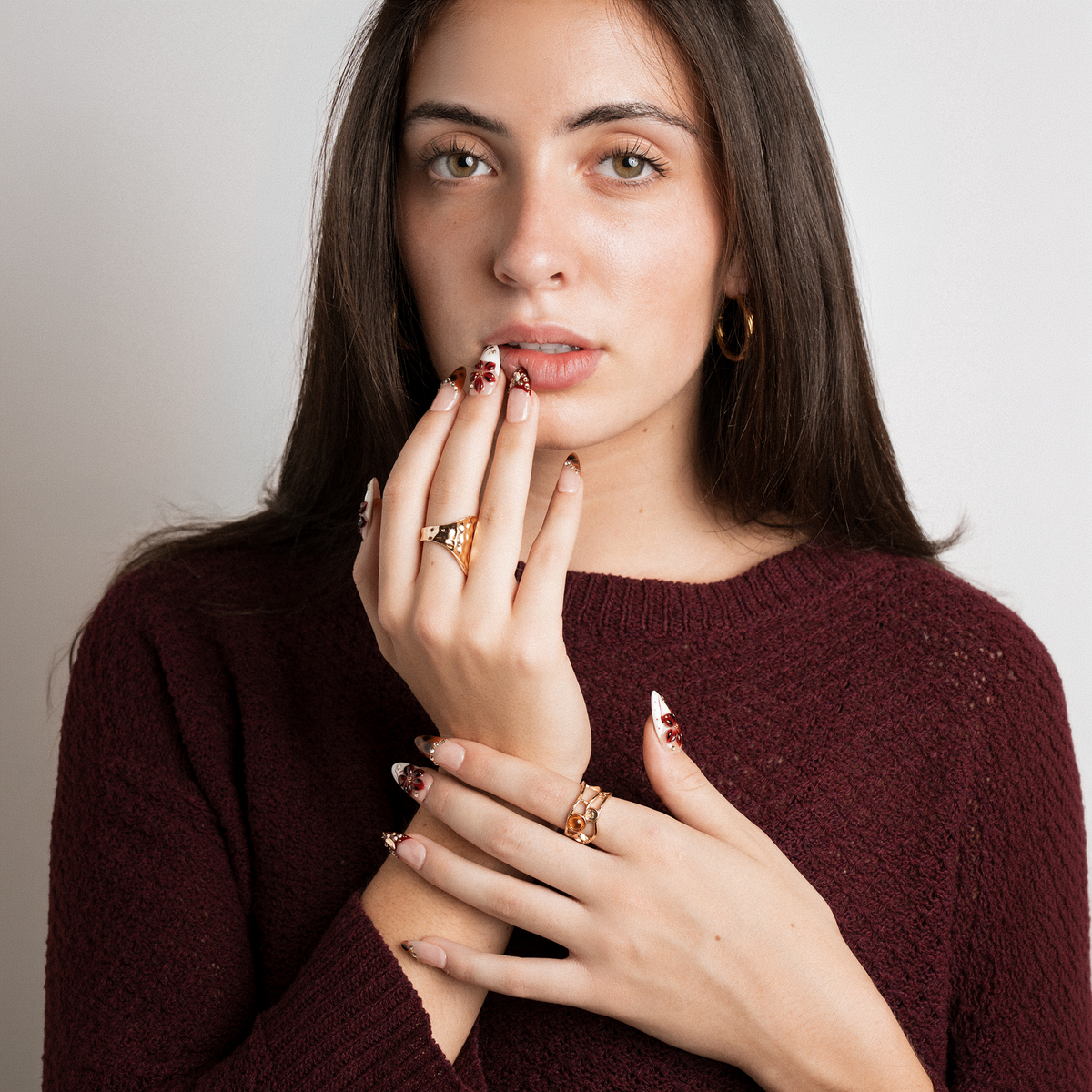 Chai - Medium Almond Press-On Nails - 3H Nails