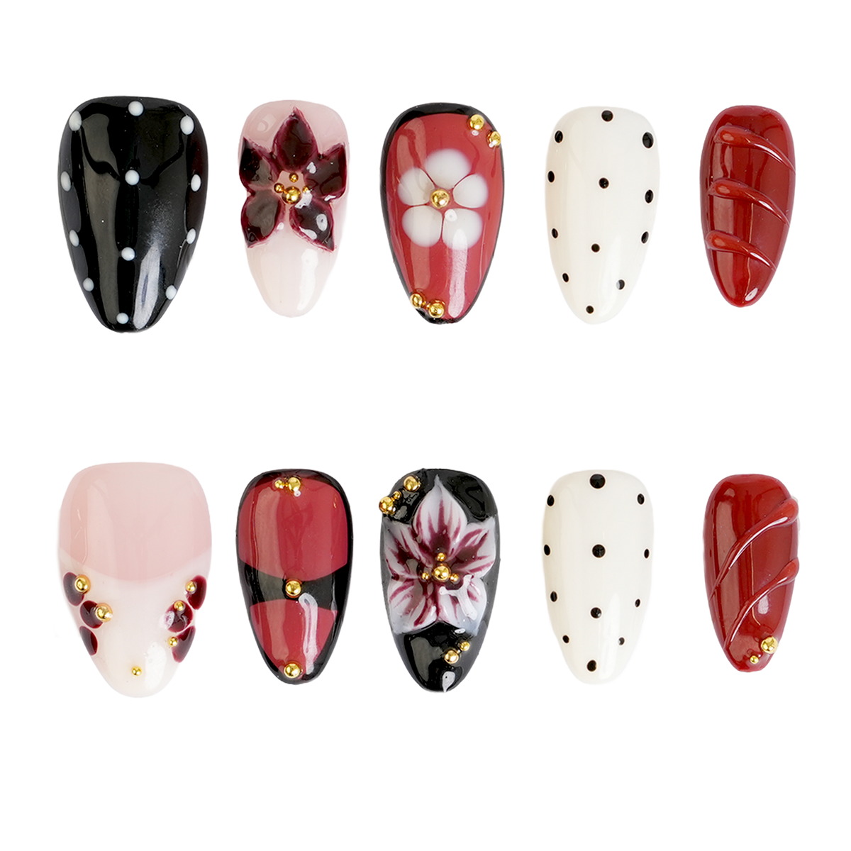 Cinnamon - Medium Almond Press-On Nails - 3H Nails