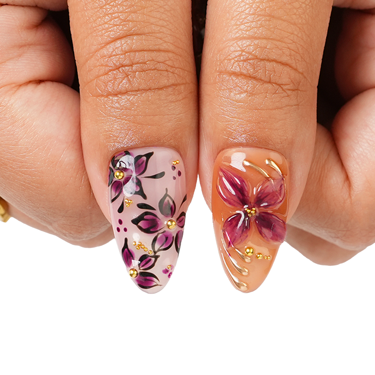 Cocoa Blossom - Long Almond Press-On Nails - 3H Nails