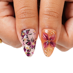 Cocoa Blossom - Long Almond Press-On Nails - 3H Nails