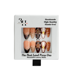 Cocoa Petals - Medium Almond Press-On Nails - 3H Nails