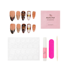 Cocoa Petals - Medium Almond Press-On Nails - 3H Nails