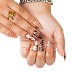 Cocoa Petals - Medium Almond Press-On Nails - 3H Nails
