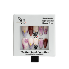 Lavender Latte - Medium Almond Press-On Nails - 3H Nails