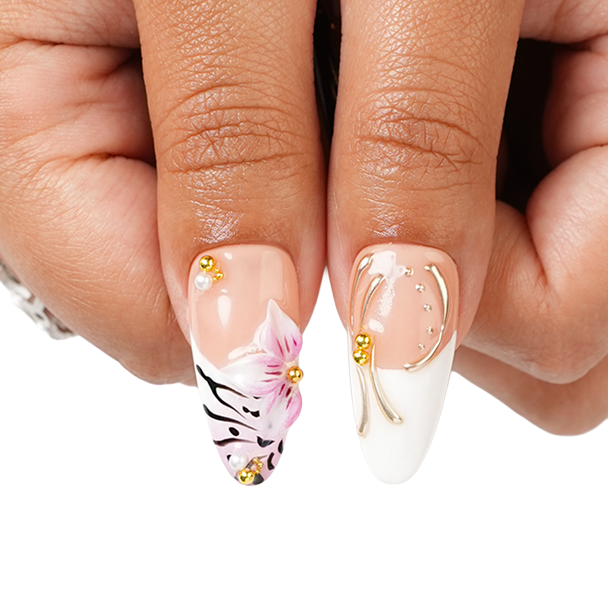 Raspberry Mocha - Long Almond Press-On Nails - 3H Nails