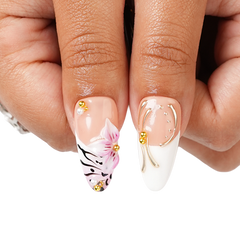 Raspberry Mocha - Long Almond Press-On Nails - 3H Nails