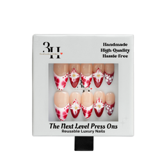 Red Velvet - Medium Almond Press-On Nails - 3H Nails