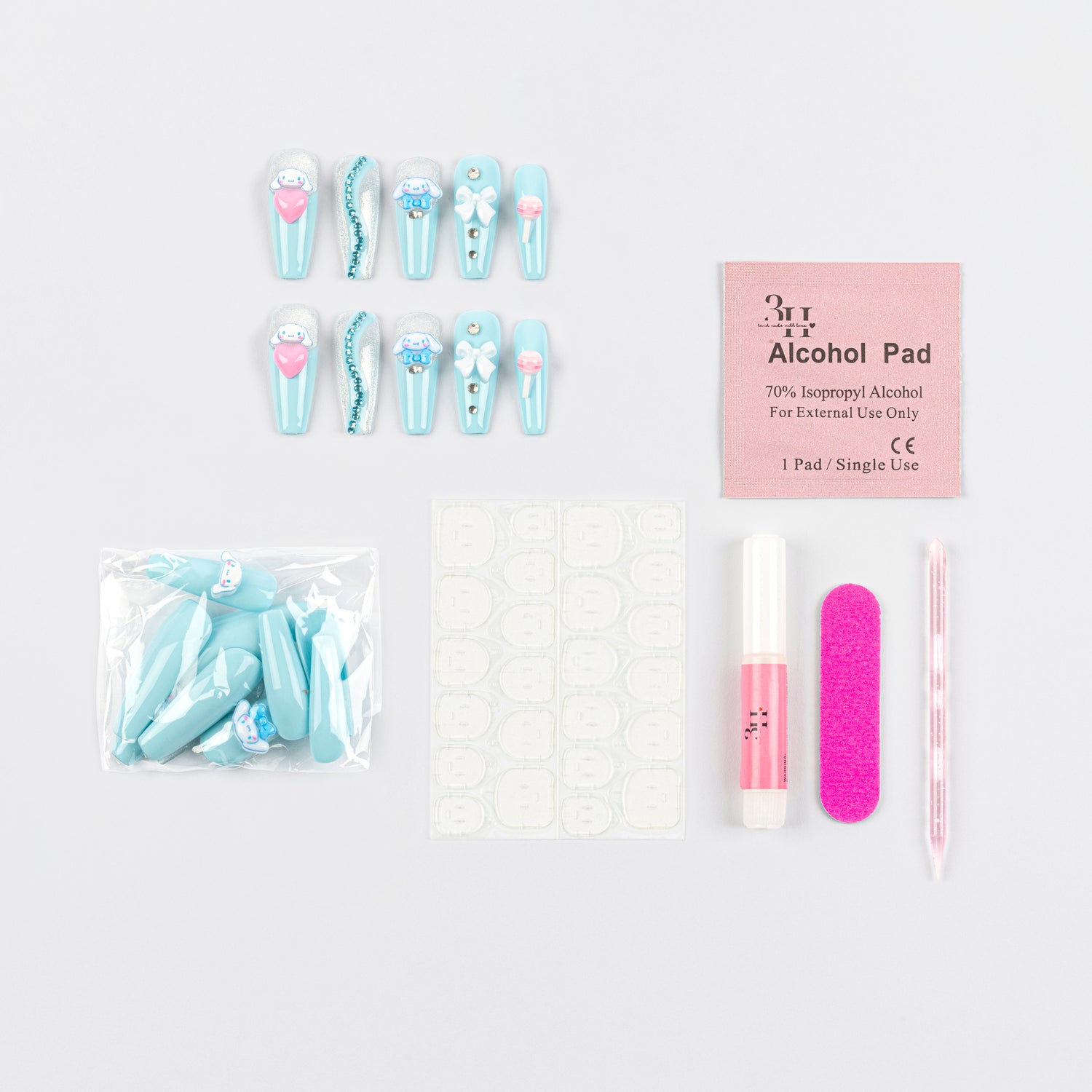 Cinnamoroll 3D Luxury Handmade Press-On Nails - 3H Nails