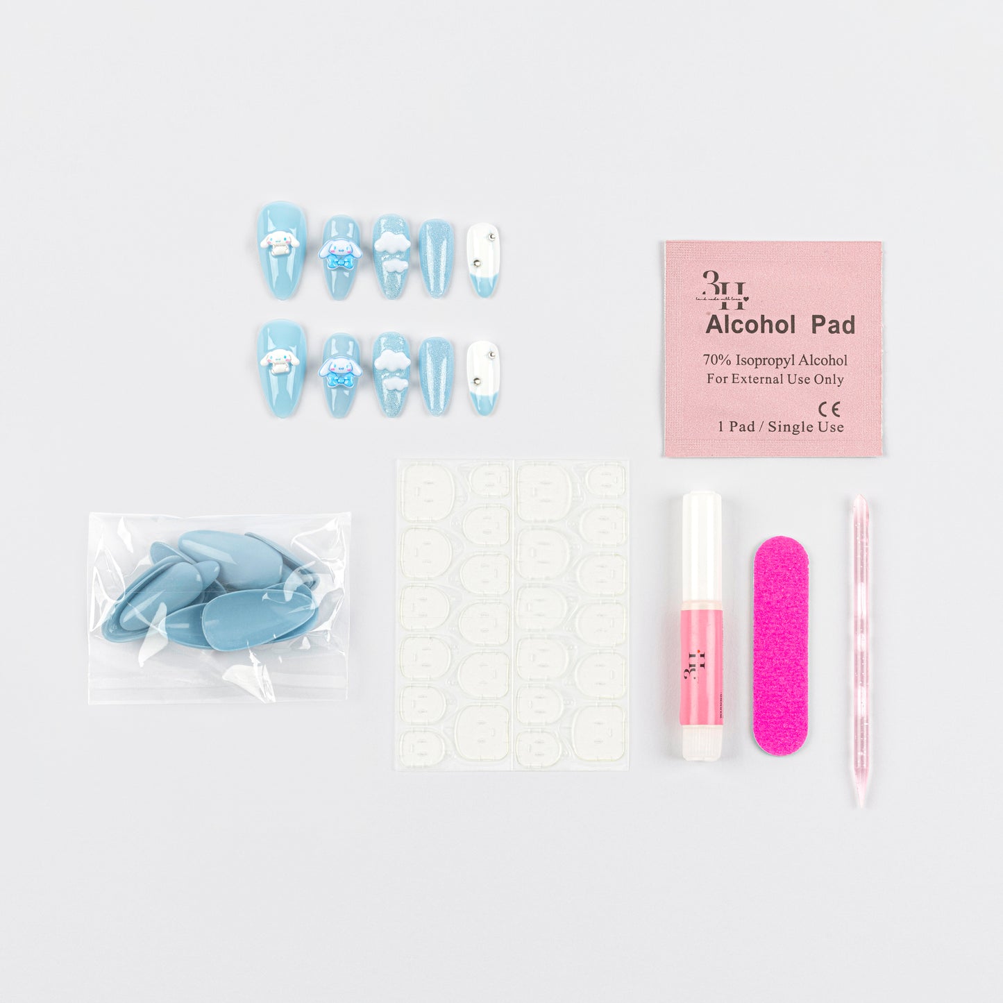 Cinnamoroll 3D Luxury Handmade Press-On Nails