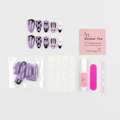 Kuromi 3D Luxury Handmade Press-On Nails - 3H Nails
