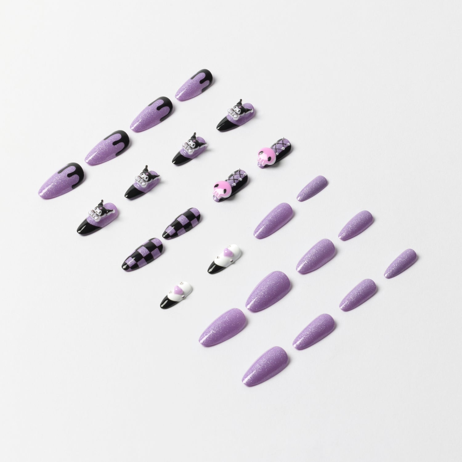 Kuromi 3D Luxury Handmade Press-On Nails - 3H Nails
