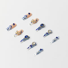 3H Luxury Handmade Press-on Nails - Sapphire Spell - 3H Nails