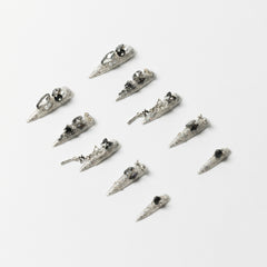 3H Luxury Handmade Press-on Nails - Chrome Dagger - 3H Nails