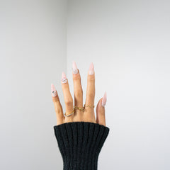 3H Luxury Handmade Press-on Nails - Blush Gem Elegance Nails - 3H Nails