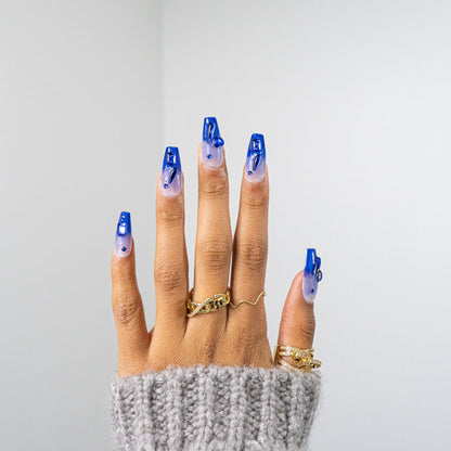 3H Luxury Handmade Press-on Nails - Midnight Mystique