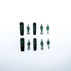 3H Luxury Handmade Press-on Nails - Green Enigma - 3H Nails