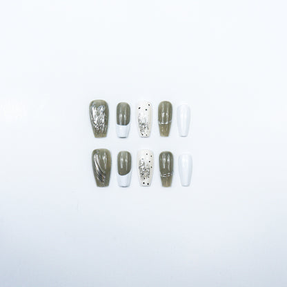 3H Luxury Handmade Press-on Nails - Modern Earth
