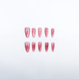 3H Luxury Handmade Press-on Nails - Lucid Crimson - 3H Nails