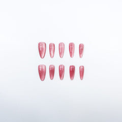 3H Luxury Handmade Press-on Nails - Lucid Crimson - 3H Nails