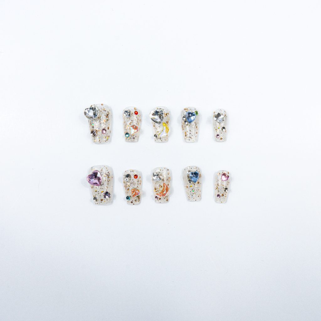 Cosmic Confetti-Luxury hand made press on nails