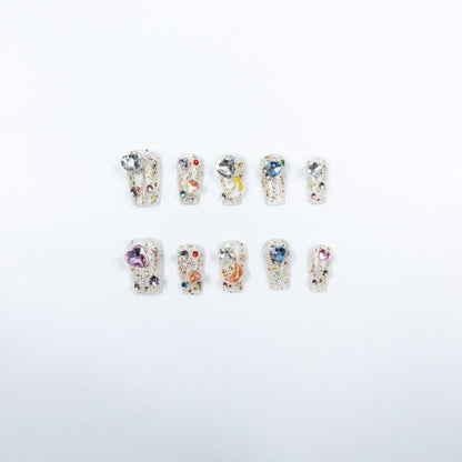 3H Luxury Handmade Press-on Nails - Cosmic Confetti
