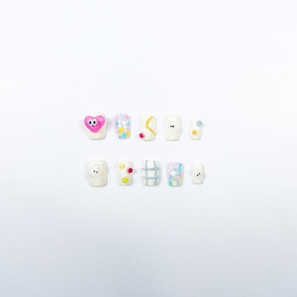 3H Luxury Handmade Press-on Nails - Whimsy Pink