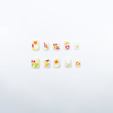 3H Luxury Handmade Press-on Nails - Floral Sketches - 3H Nails