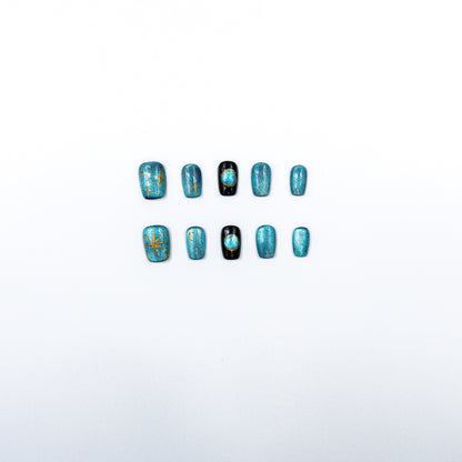 3H Luxury Handmade Press-on Nails - Gold Ornate