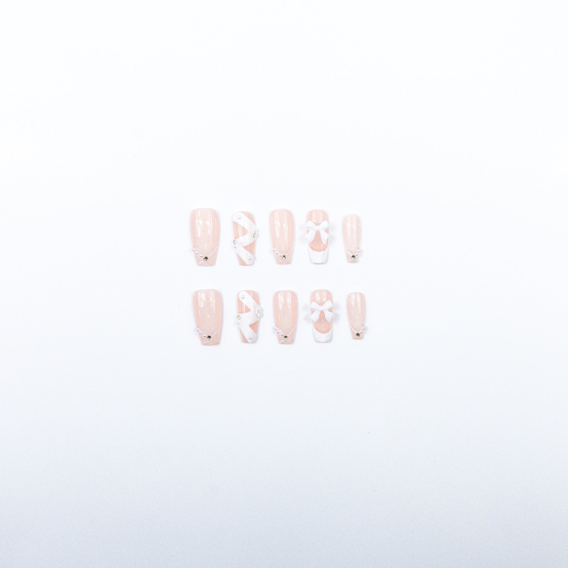 Blush Ballet-hand made press on nails